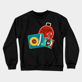 Retro Record Player Crewneck Sweatshirt